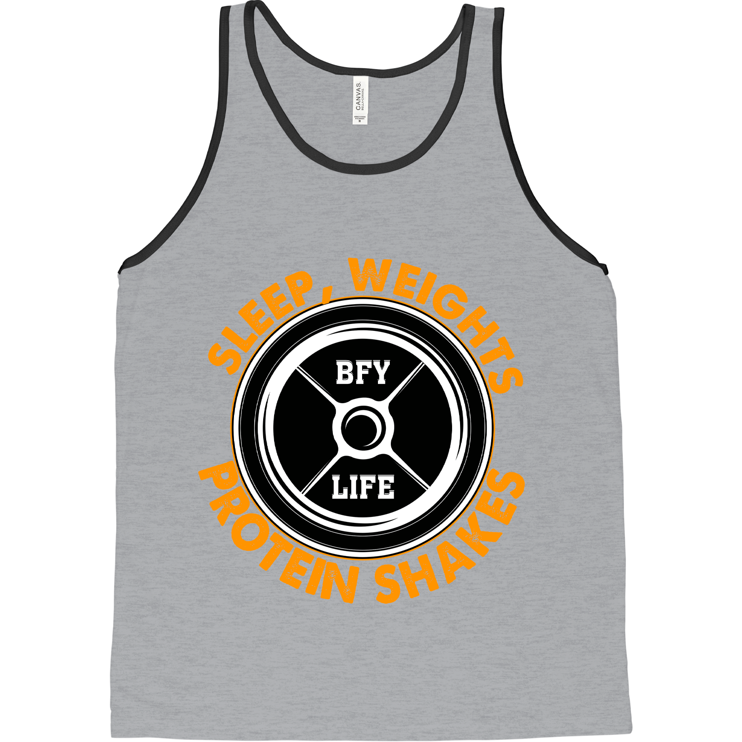 SWPS Sleep Weights and Protein Shakes Tank – Front – 1500×1500