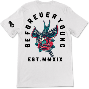 Bird Sword - Unisex Shirt - White - Back View - 1500x1500