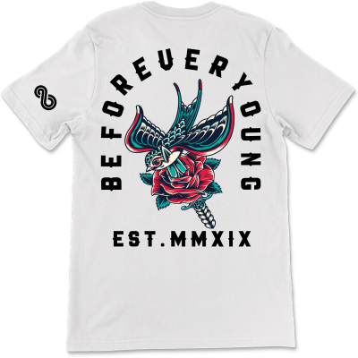 Bird Sword - Unisex Shirt - White - Back View - 1500x1500