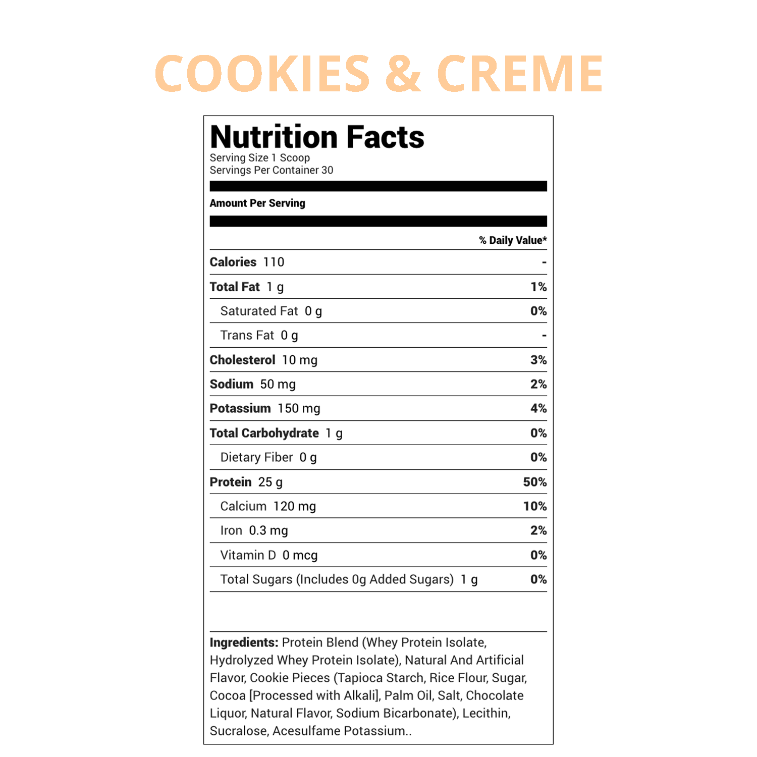 An image of Cookies & Creme - Nutritional Facts