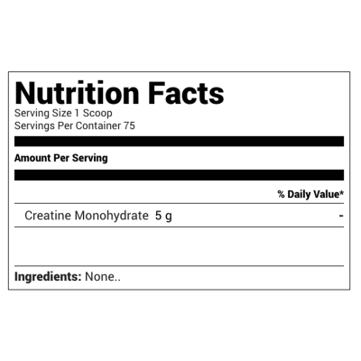 Image of nutritional facts of rule 1 proteins creatine