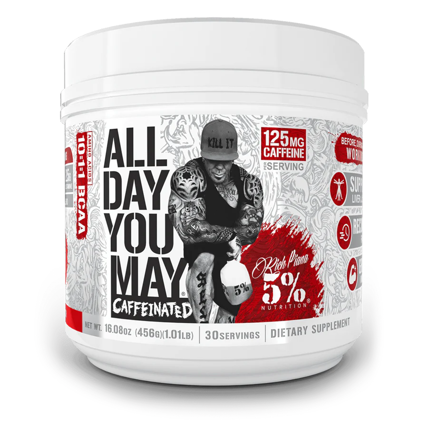 5% Nutrition: All Day You May - Caffeinated White