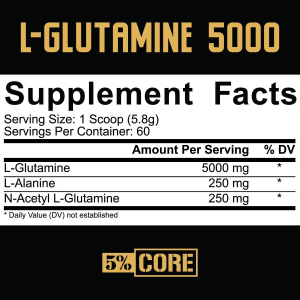 5% Nutrition: L-Glutamine 5000: Core Series - Image 3