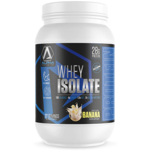 Picture of Alpha Nutrition Labs Whey Isolate Banana Flavor 2 Pound Jug