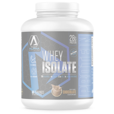 Picture of Alpha Nutrition Labs Whey Isolate Chocolate Flavor 5 Pound Jug