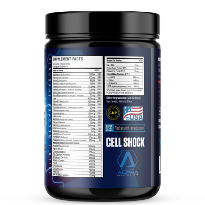 Picture of Alpha Labs Nutrition Cell Shock Container Supplement Facts Watermelon Flavor