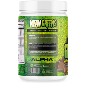 Image of Alpha Labs Nutrition Mean Greens and Reds Superfood container suggested use side
