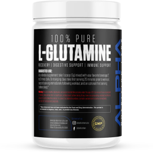 Image of Alpha Labs Nutrition L-Glutamine container suggested use
