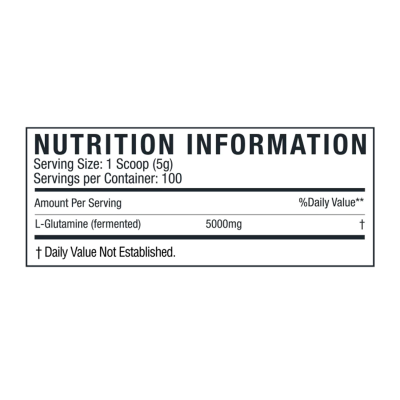Image of Alpha Labs Nutrition L-Glutamine container supplement facts