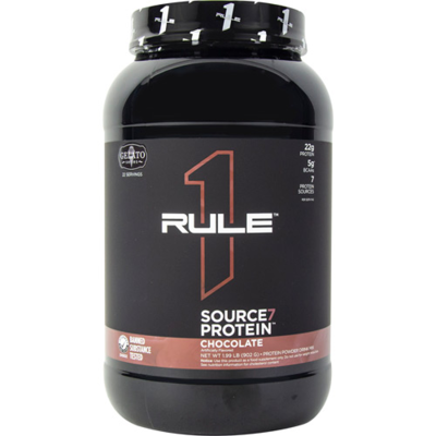 Picture of Rule 1 Proteins Source7 Gelato Series 2 lbContainer of Chocolate Gelato Flavor