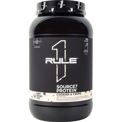 Picture of Rule 1 Proteins Source7 Gelato Series 2 Pound Container of Cookies and Creme Flavor