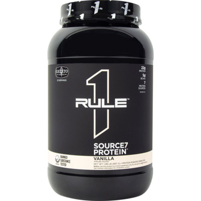 Picture of Rule 1 Proteins Source7 Gelato Series 2 Pound Container of Vanilla Gelato Flavor