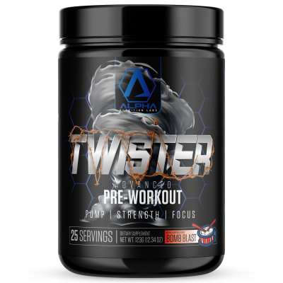 Image of Alpha Labs Nutrition, Twisted Pre Workout 25 Servings Bomb Blast Label
