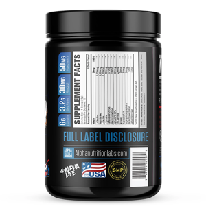 Image of Alpha Labs Nutrition, Twisted Pre Workout 30 Servings Bomb Blast Supplement Label