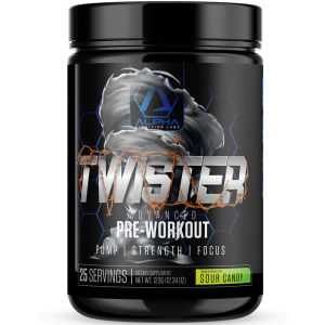 Nutrition, Twisted Pre Workout 25 Servings Sour Candy Label