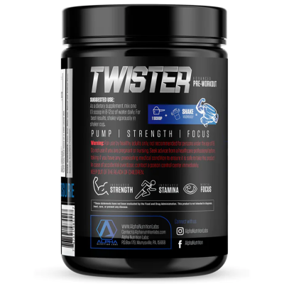 Nutrition, Twisted Pre Workout 25 Servings Sour Candy Suggested Use