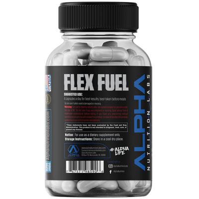 Picture of Alpha Labs Nutrition Enhanced Flex Fuel Container. Sugguest Use