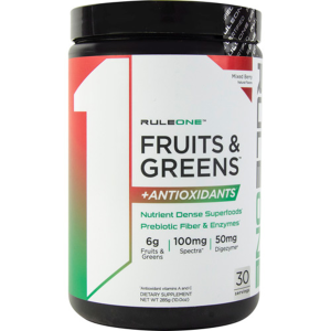 Image of Rule 1 Proteins Fruit & Greens+ Antioxidants Mixed Berry Container for 30 Servings