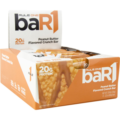 Picture of Rule 1 Protein Bar1 Bar Box of the Peanut Butter Flavor