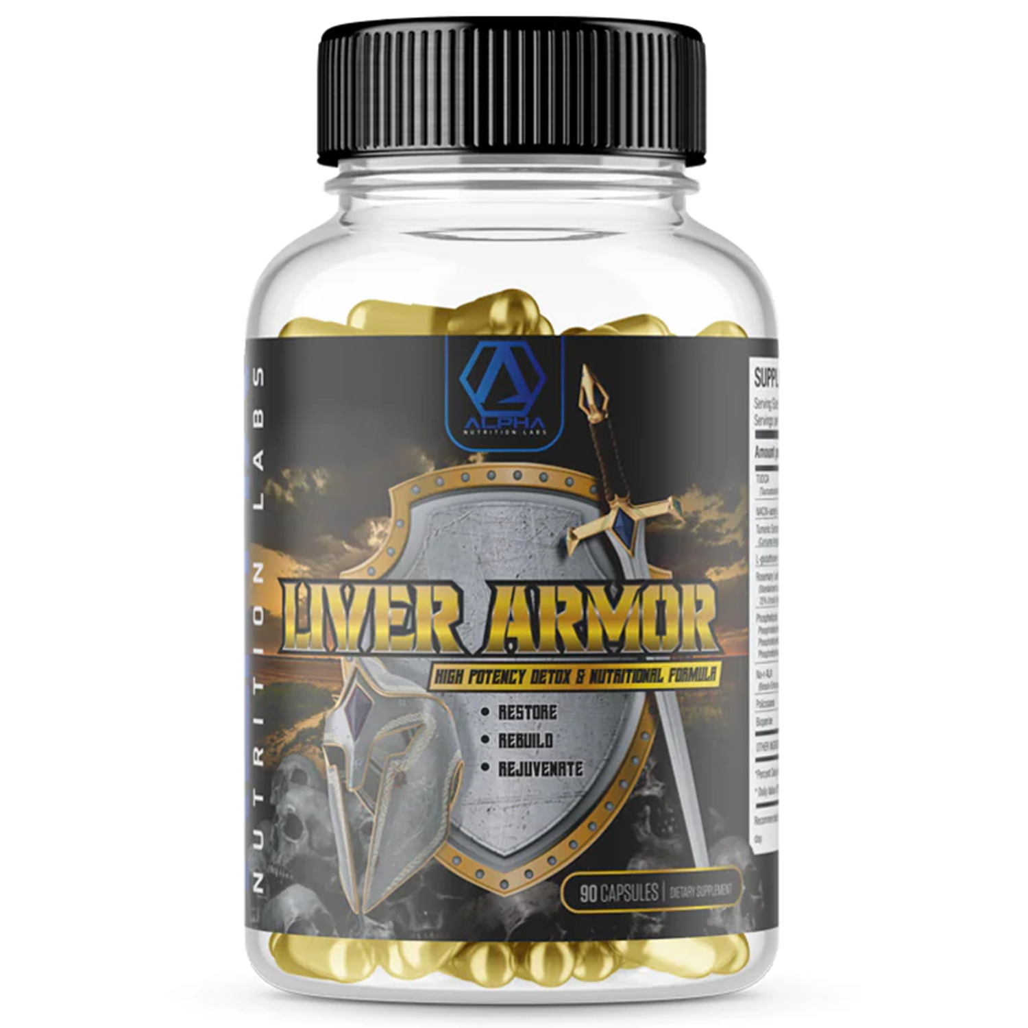 Image of the Alpha Nutrition Labs bottle of Liver Armor