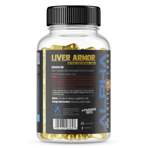 Image of the Alpha Nutrition Labs bottle of Liver Armor suggested use