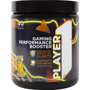 Image of the Rule 1 Proteins R1 Player 1 container. Gummy Grenade flavor