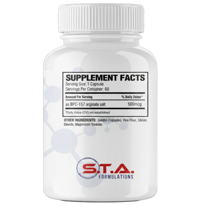 Alpha Nutrition Labs BPC-157 60 servings label research peptide supplement facts and ingredients